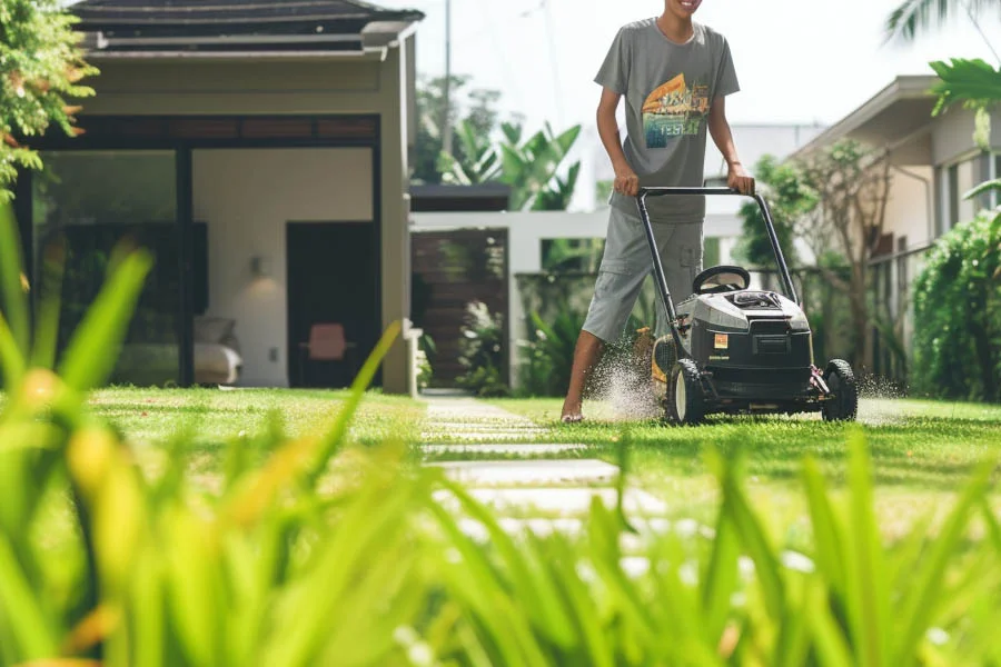 battery push lawn mower