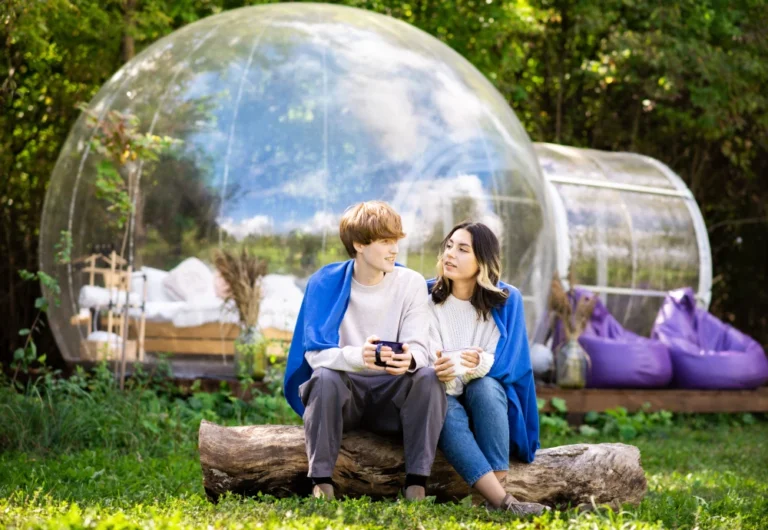 outdoor bubble tent for winter