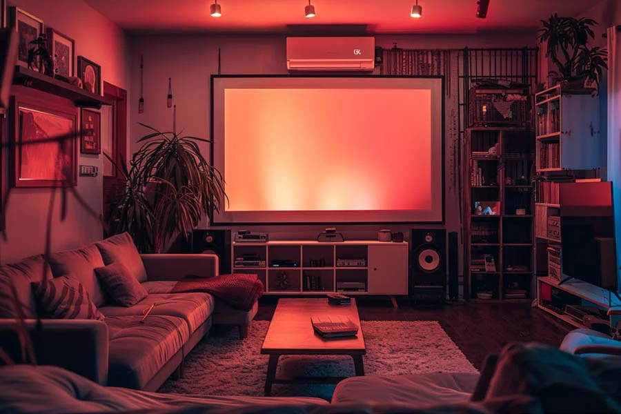 projector for movies on wall